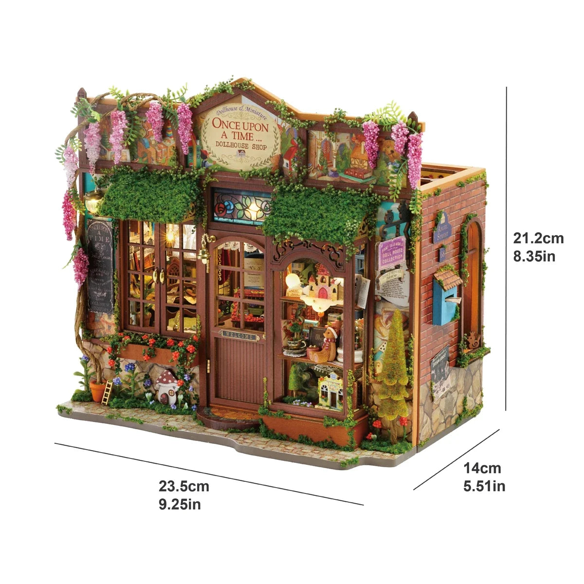 Micro 3D Building DIY Miniature House Kit — detalied side view