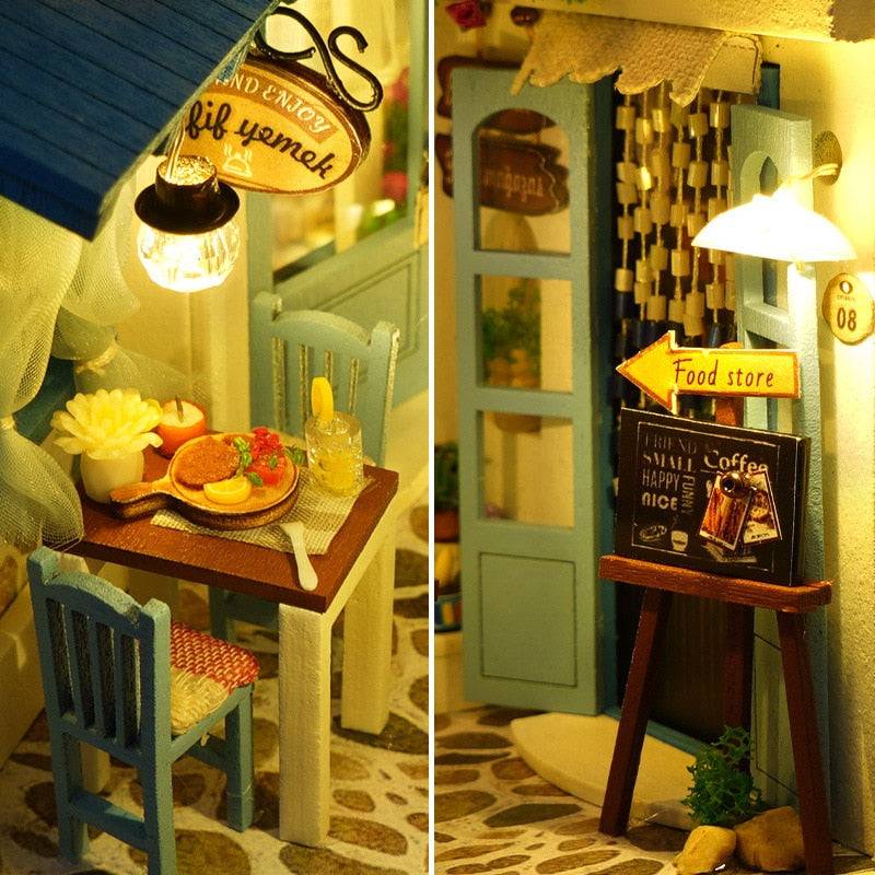 Sea Breeze DIY Book Nook Kit — open display view