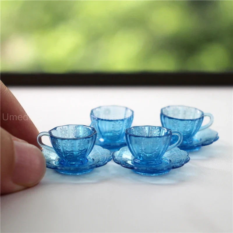 Dollhouse Glassware Set 1:6 — angled close-up