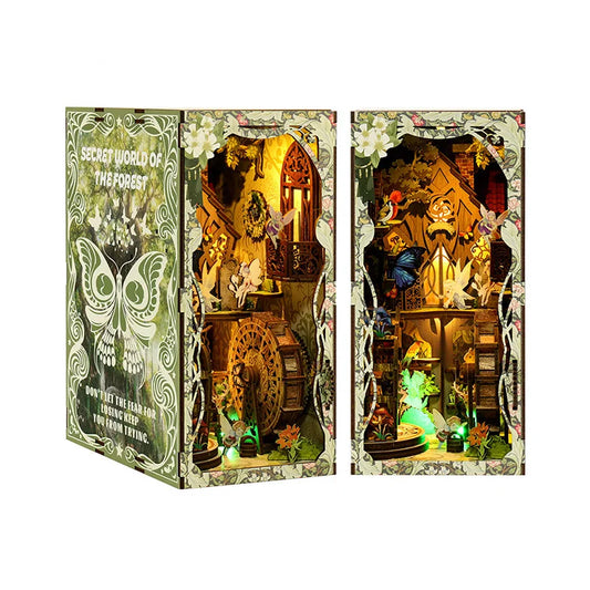 Secret Forest DIY Book Nook Kit — detalied side view