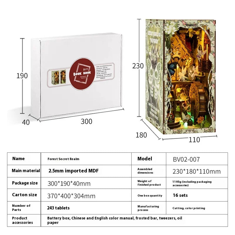 Secret Forest DIY Book Nook Kit — angled close-up