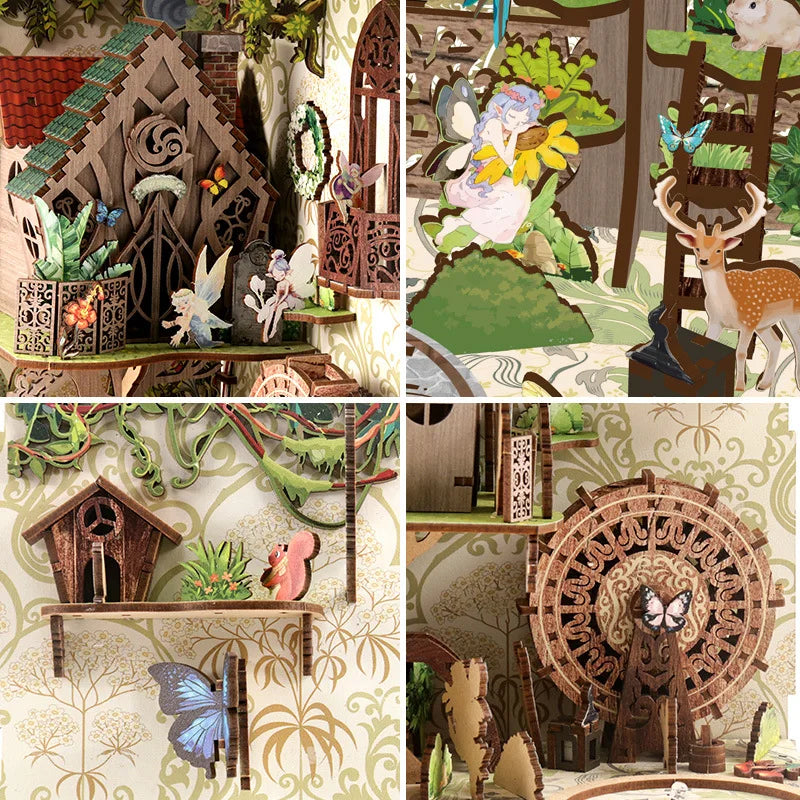 Secret Forest DIY Book Nook Kit — scene view