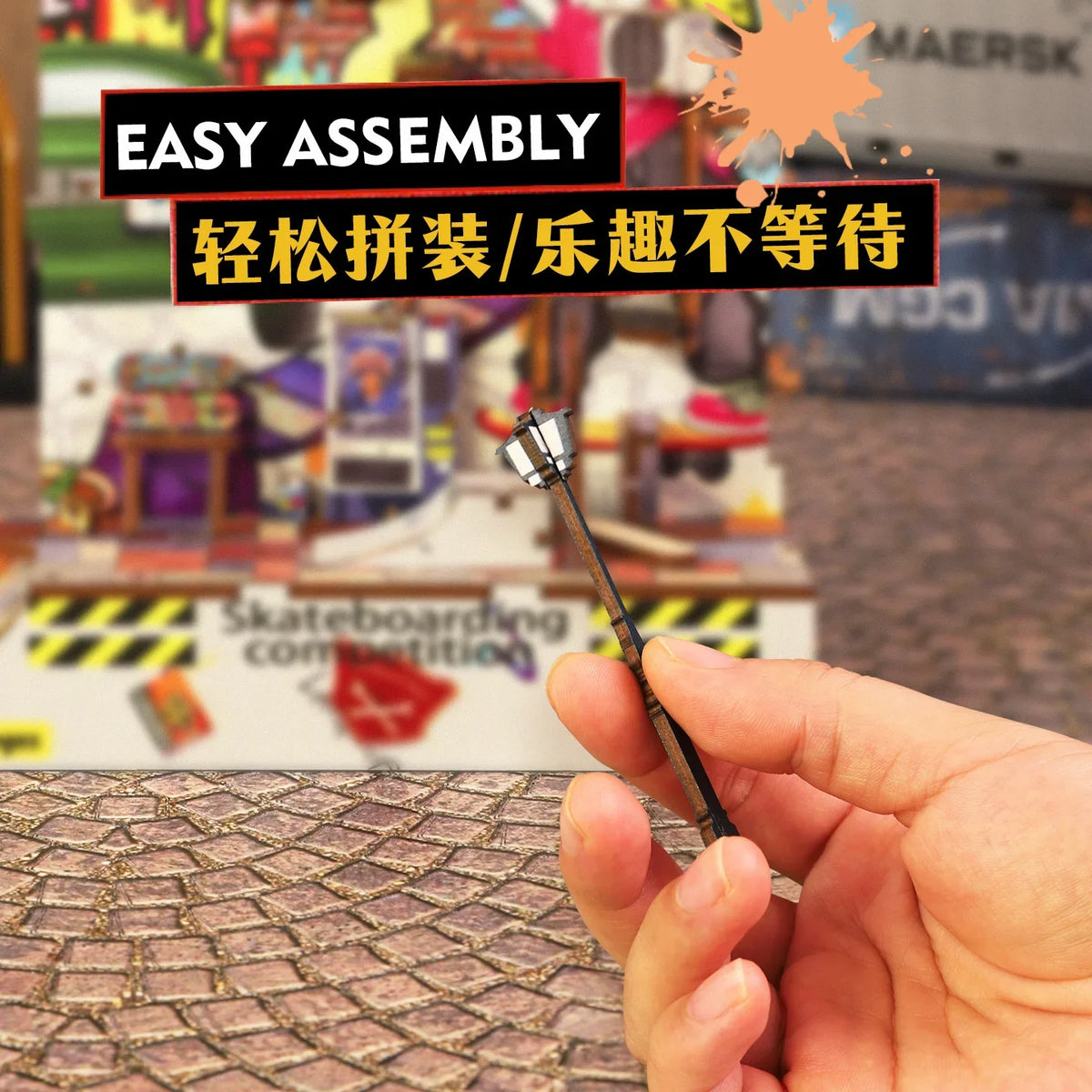 Skatepark DIY Diorama Kit — front angle