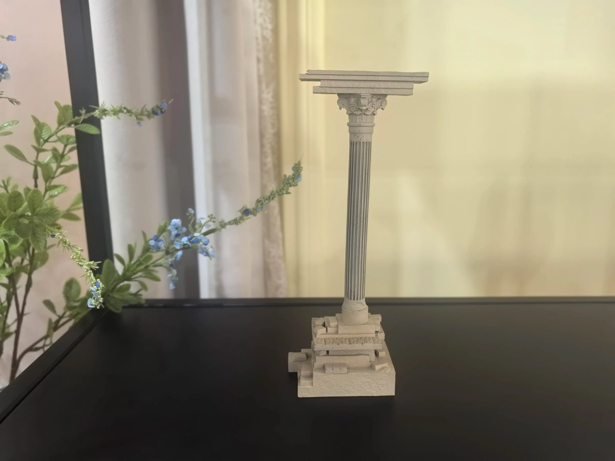 Retro Roman Architecture Resin Figurine – LTCP-407 Series — detalied side view