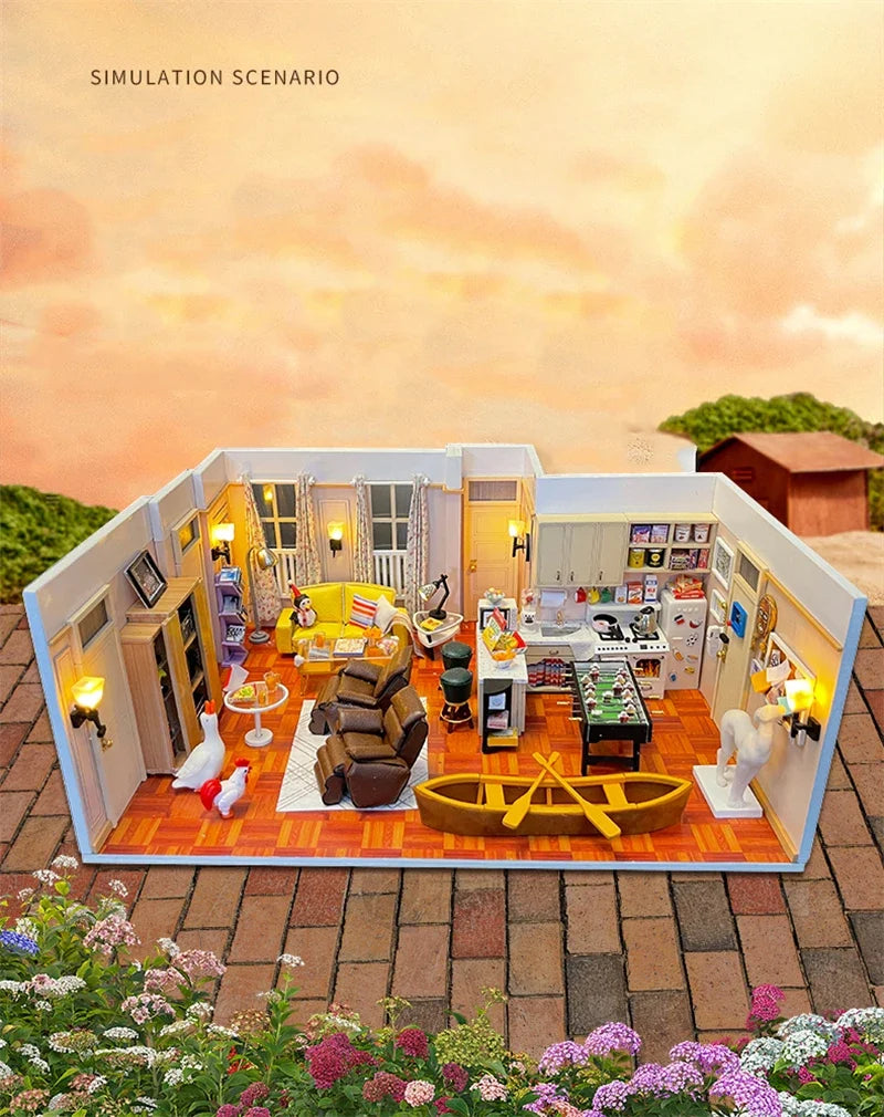 Monicas Apartment DIY Book Nook Kit — scene view