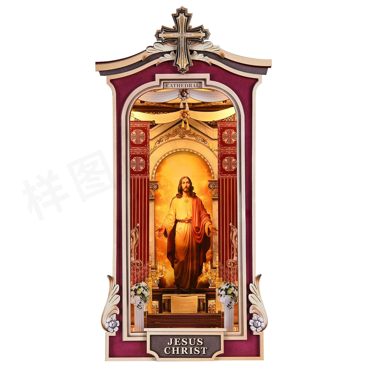 Cathedral DIY Book Nook Kit — detalied side view