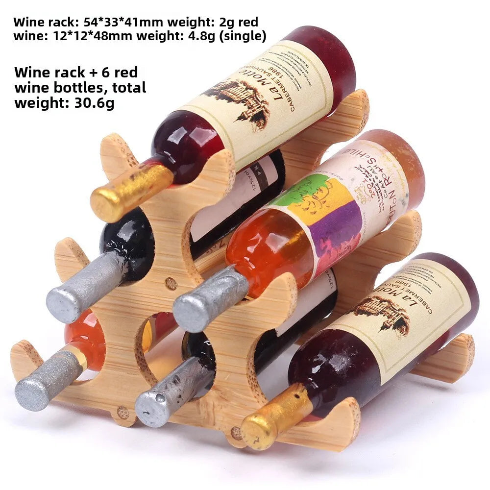 Dollhouse Bamboo Wine Rack 1:6 — main view