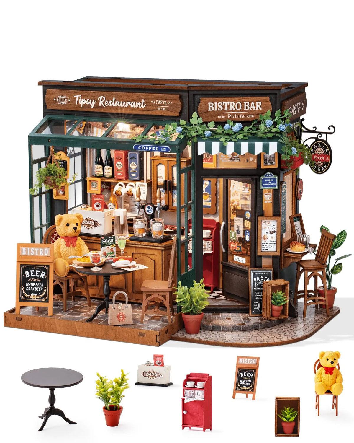 Tipsy Restaurant DIY Miniature House Kit — main view