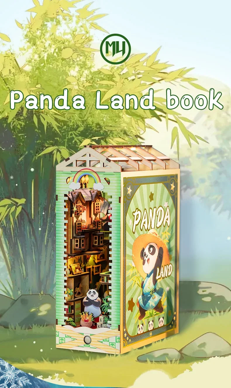 Panda Land DIY Miniature House Kit — scene view