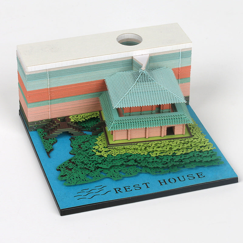 Small Bridge Water Omoshiroi Block 3D Memo Pad — main view