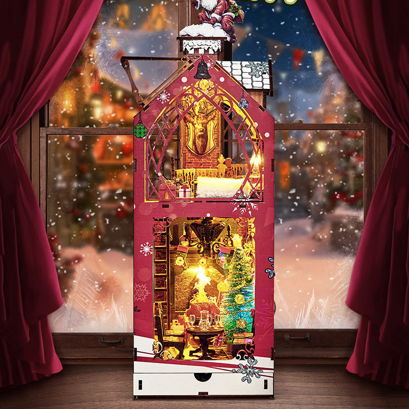Songs Of The Snowy Night DIY Book Nook Kit — detalied side view