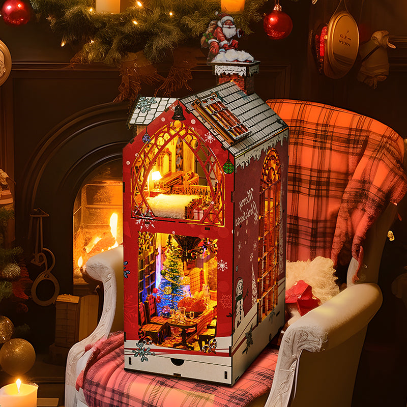 Songs Of The Snowy Night DIY Book Nook Kit — open display view