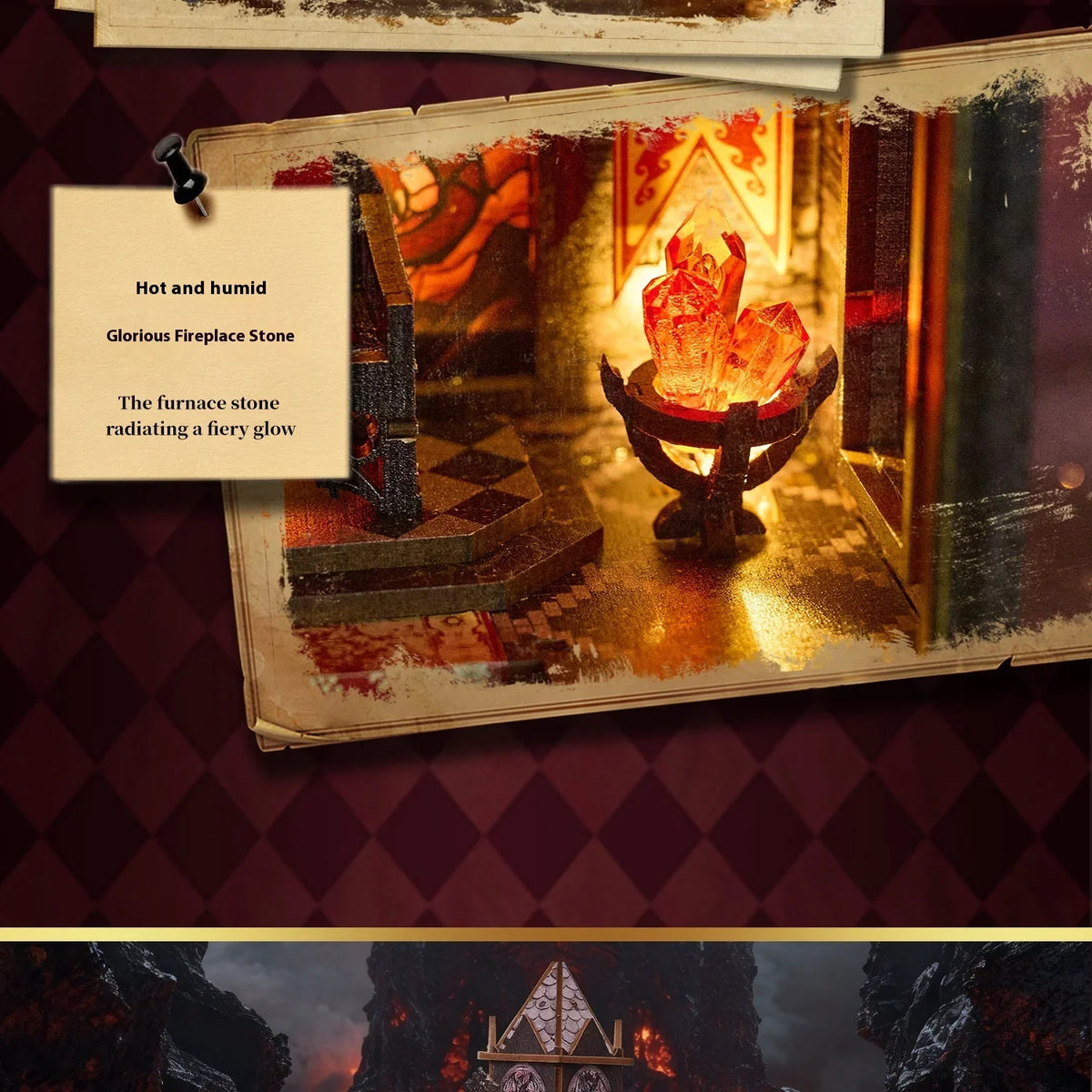 Spire Of The Wyrm DIY Book Nook Kit — front angle