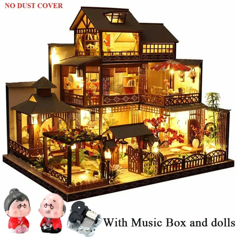 Spring Hours Japanese DIY Miniature House Kit — box and pieces