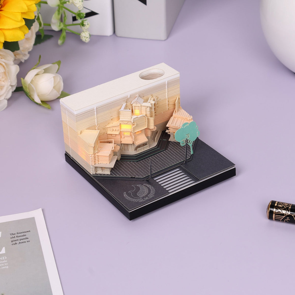 Street Corner Omoshiroi 3D Notepad — detalied side view