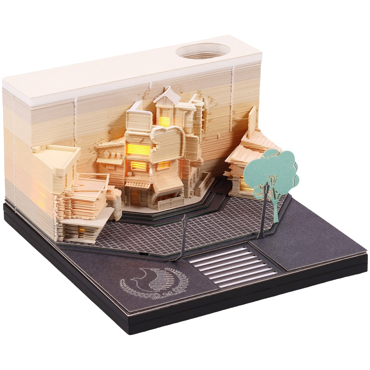 Street Corner Omoshiroi 3D Notepad — scene view