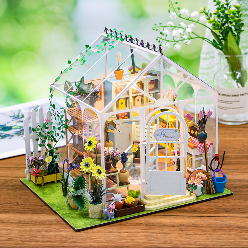 Sunshine Flower Garden DIY Miniature House Kit — scene view