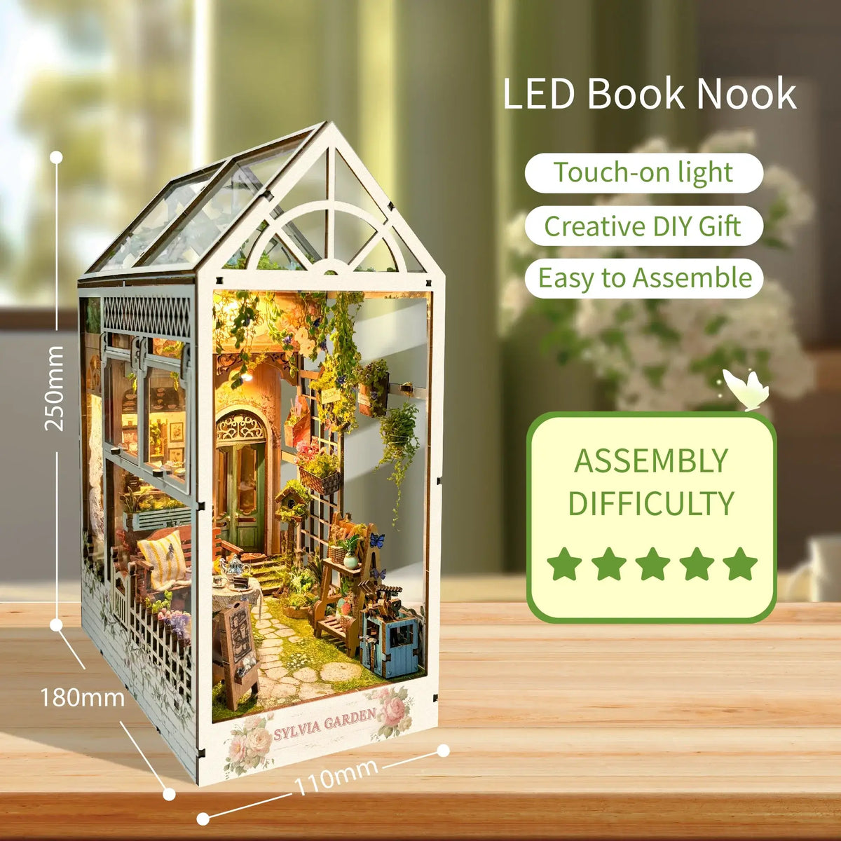 Sylvia Garden DIY Book Nook Kit — front angle
