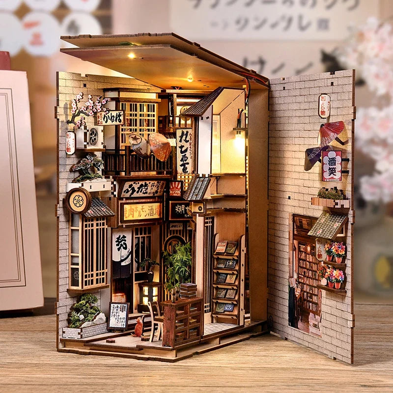 The Alley Waiting For The Cat Book Nook Kit — front angle