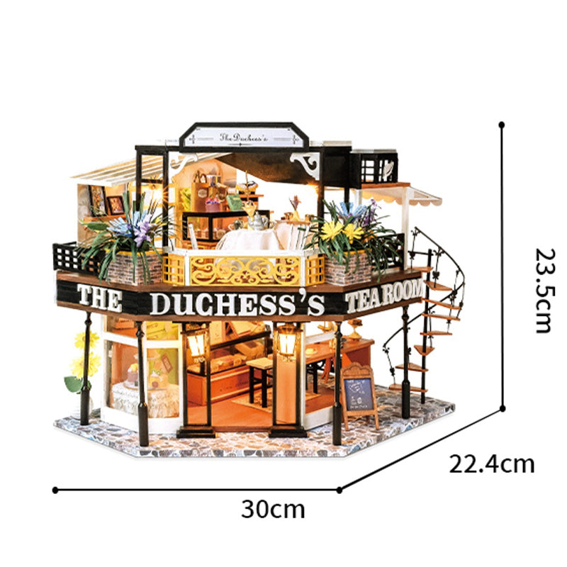 The Duchesss Tea Room DIY Dollhouse Kit — scene view