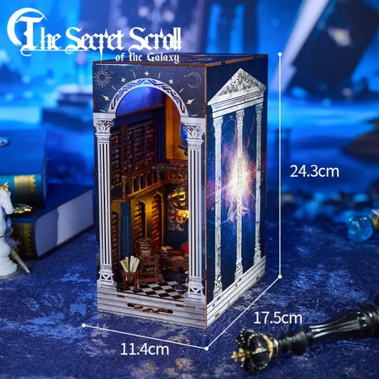 The Secret Scroll Of The Galaxy DIY Wooden Book Nook Kit — main view