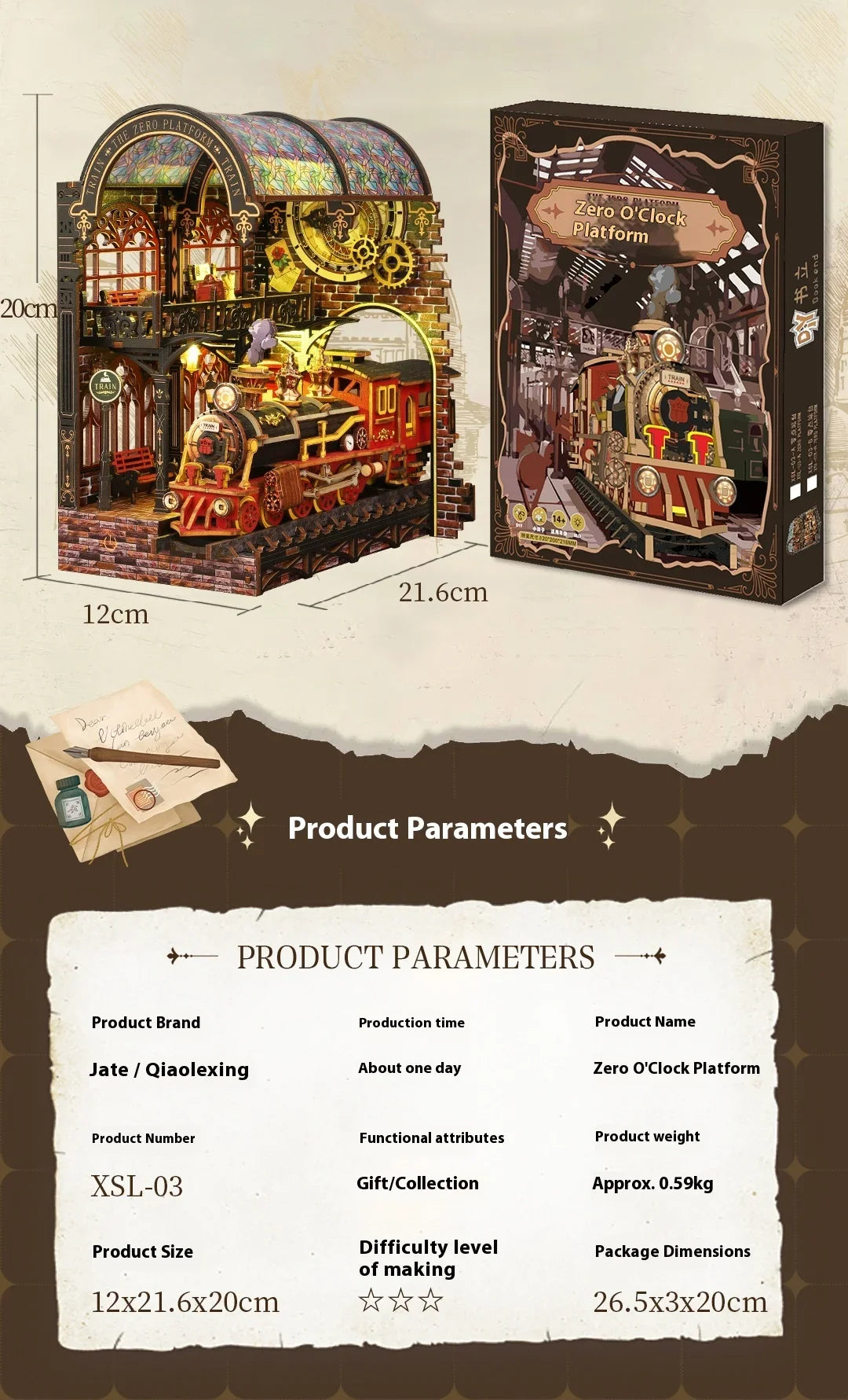 Zero Book Nook Shelf Insert Kit — open display view