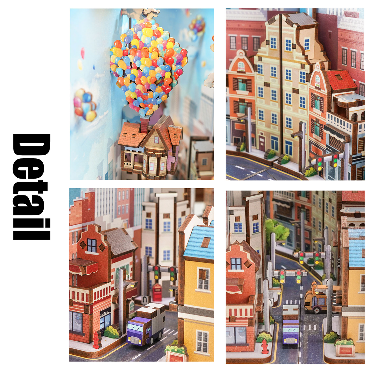 Travel With The Wind Up Movie Themed DIY Book Nook Kit — angled close-up
