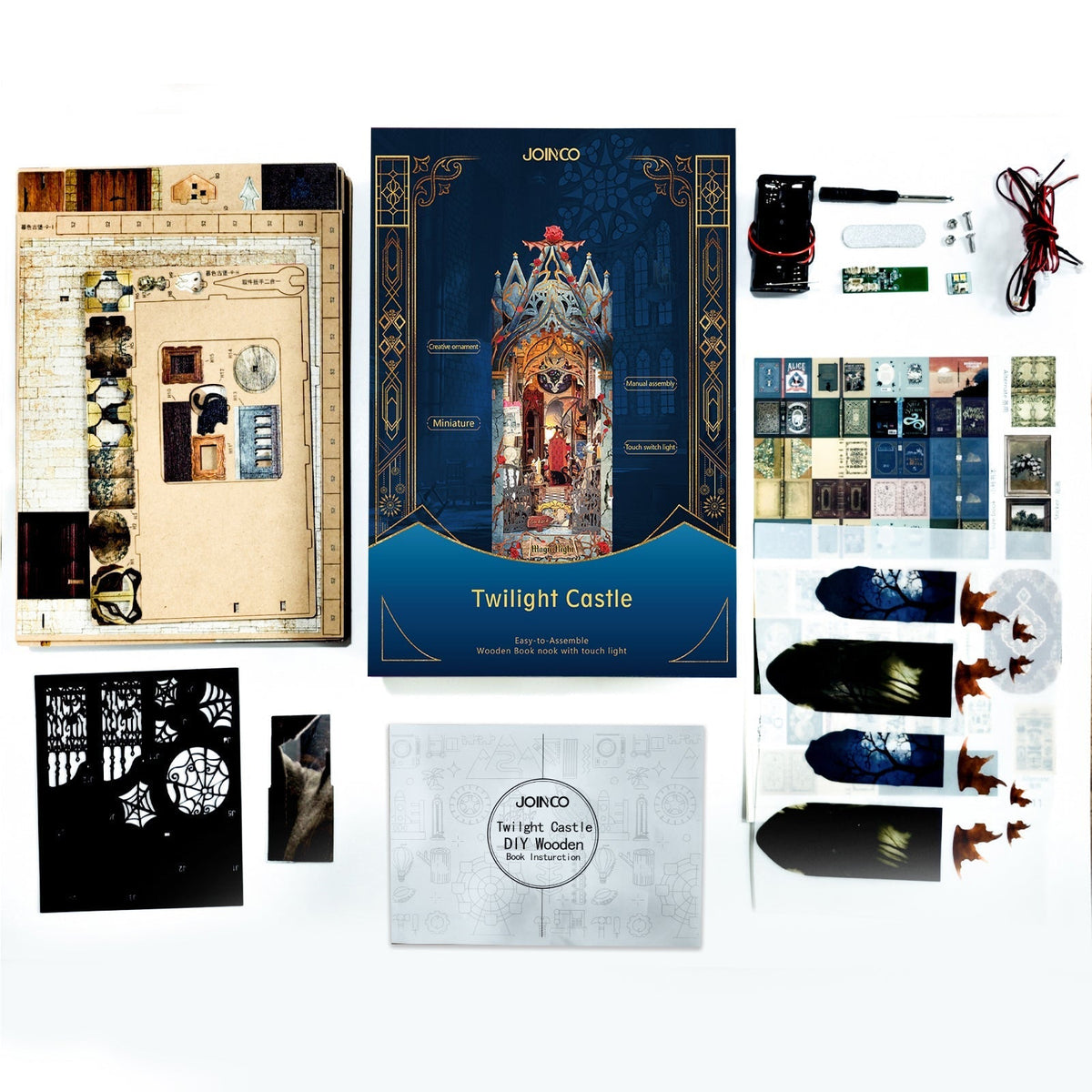 Twilight Castle DIY Book Nook Kit — front angle