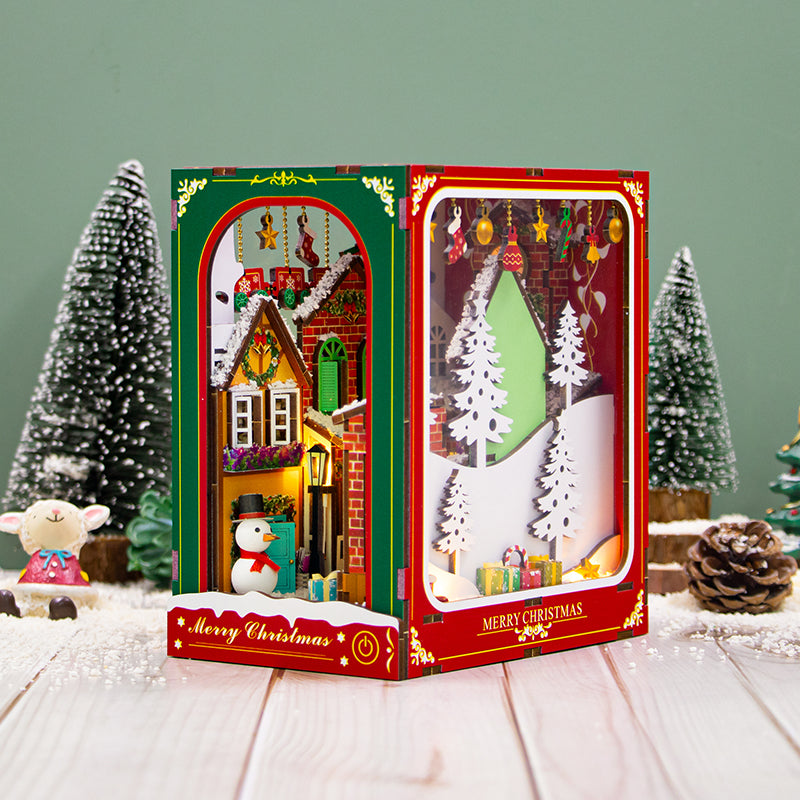 Winter Of Christmas DIY Book Nook Kit — angled close-up