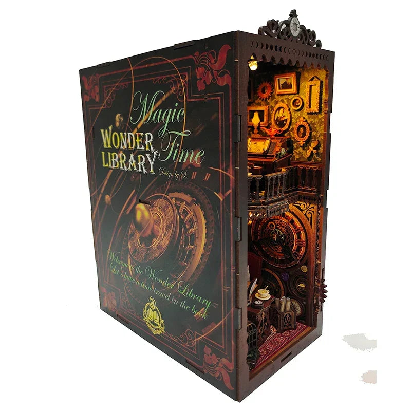 Wonder Library DIY Book Nook Kit — angled close-up