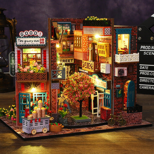 Chinese Street View DIY Book Nook Kit | AnalogMaker