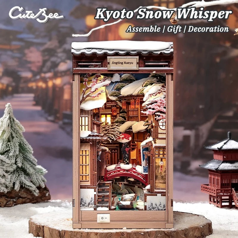 Kyoto Snow Whisper DIY Book Nook Kit | AnalogMaker