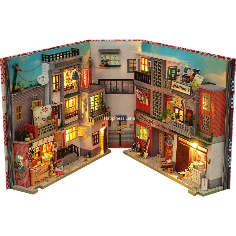 Japanese Town DIY Book Nook Kit | AnalogMaker