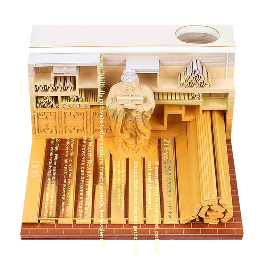 Gold List Title Omoshiroi 3D Notepad | AnalogMaker