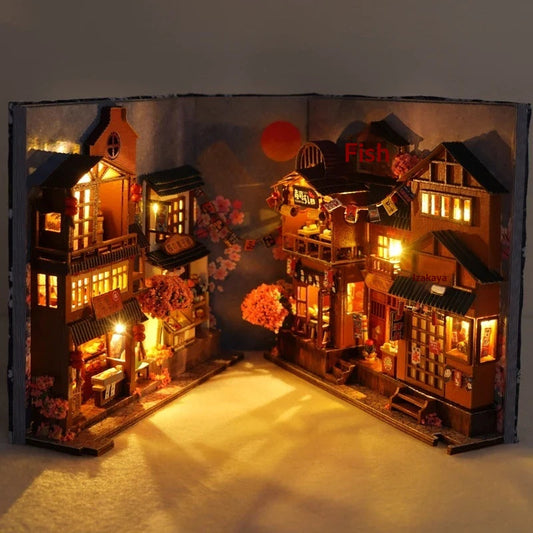 Cherry Blossom Street DIY Book Nook | AnalogMaker