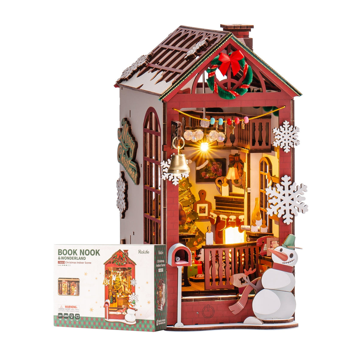 Christmas Indoor Scene DIY Book Nook Kit | AnalogMaker