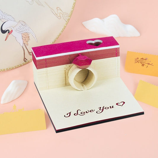 Ring Shape Omoshiroi Block 3D Memo Pad | AnalogMaker
