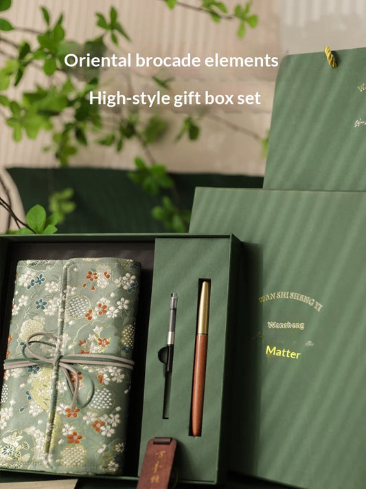 Oriental Journal & Fountain Pen | Vintage Gift Set