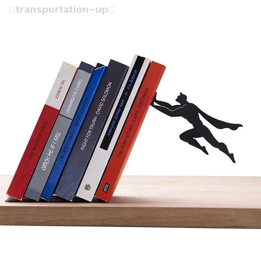 Superhero Metal Bookend Figurine – Desktop Book Storage | AnalogMaker