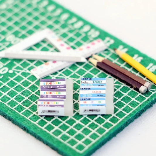 Dollhouse Mini Eraser Set 1:12 | AnalogMaker